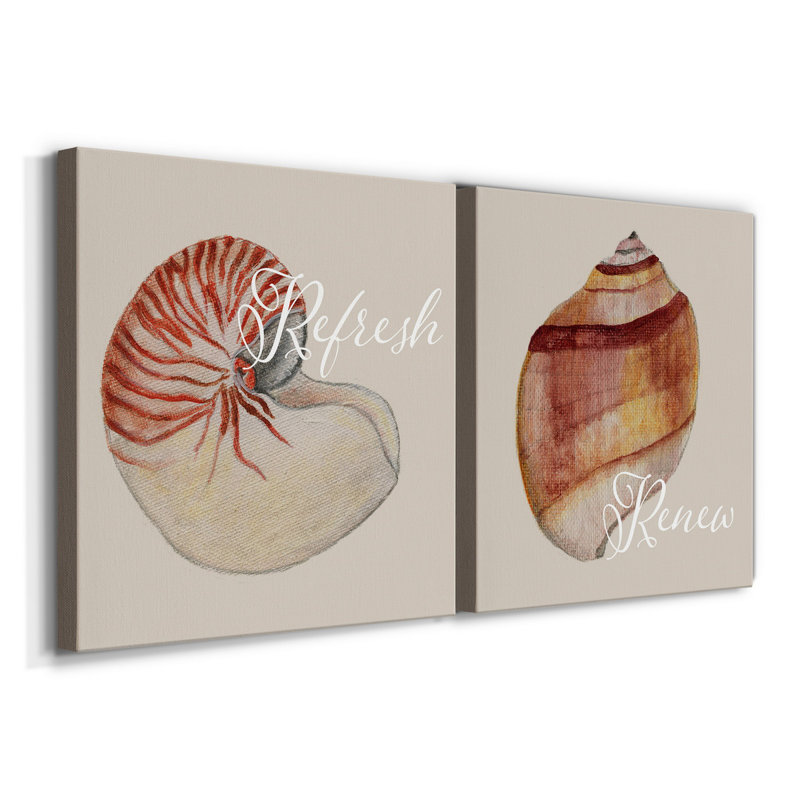 Refresh - Ensemble de 2 reproductions d'art sur toiles tendues, H 10 po x l 10 po x P 1 po