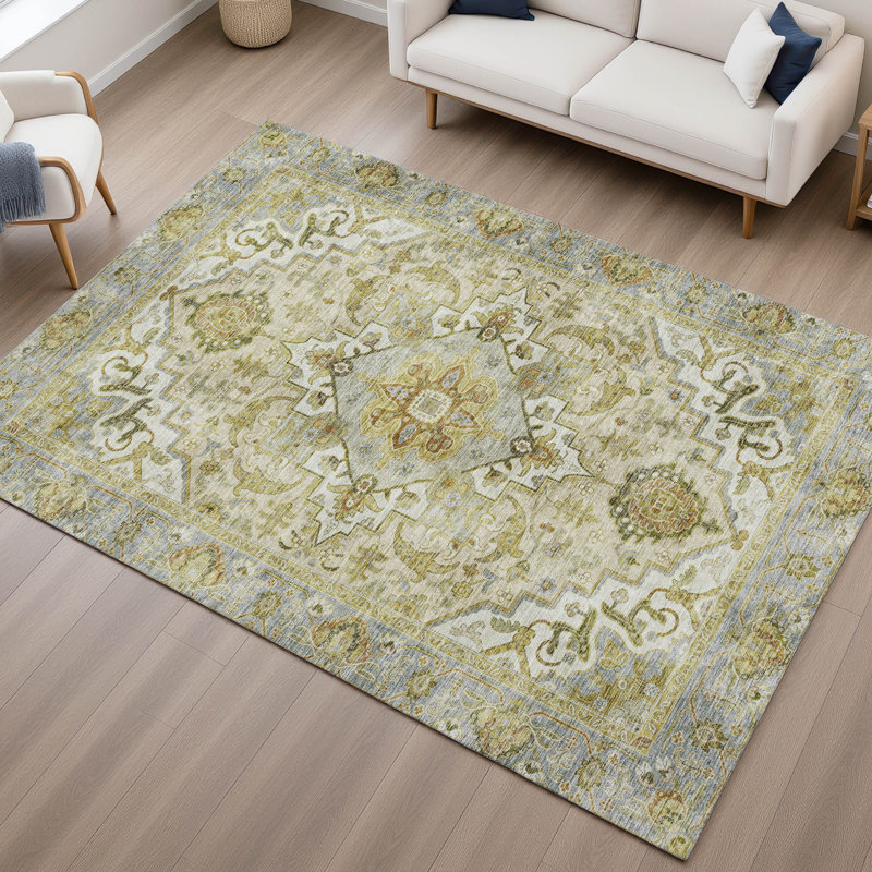 Tapis de qualité supérieure lavable à la machine Mayfield AMF2163 global, Rectangle 10 pi x 14 pi, Kaki