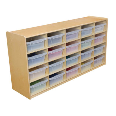 20 Compartment Manufactured Wood Cubby
