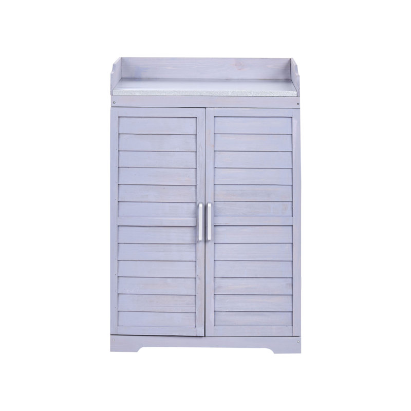 Fir Potting Bench, Grey