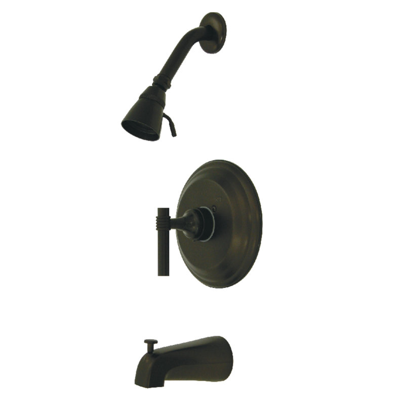Kingston Brass Milano Single-Handle Pressure Balanced Tub and Shower Faucet, Trim Only, Oil Rubbed Bronze