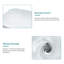 Lavabo de salle de bain rectangulaire en céramique semi-encastré au-dessus du comptoir L 20 po x l 15 po