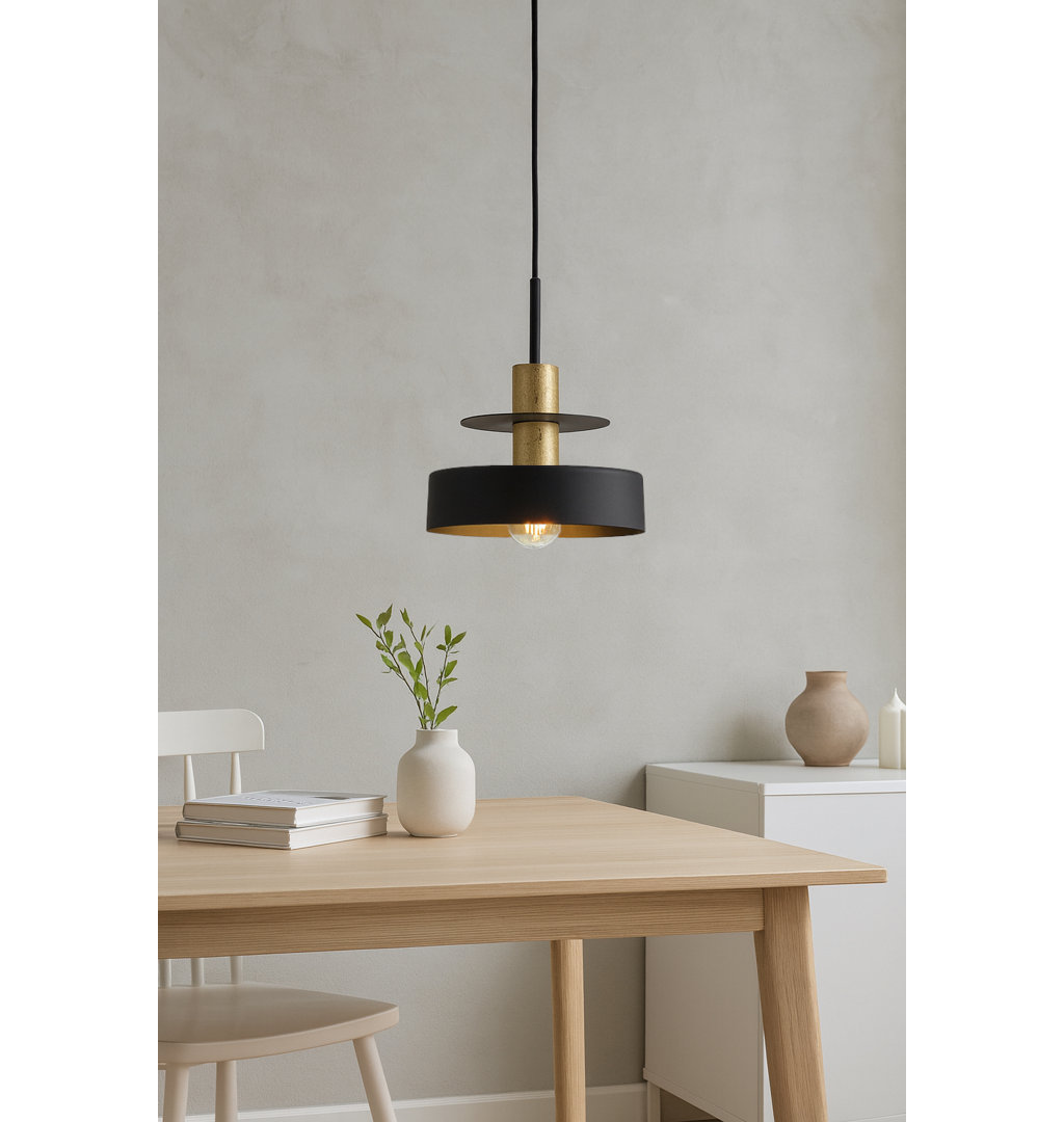 1 - Light Matte Black Drum Pendant