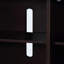 Armoire console à finition argent métallique et noyer