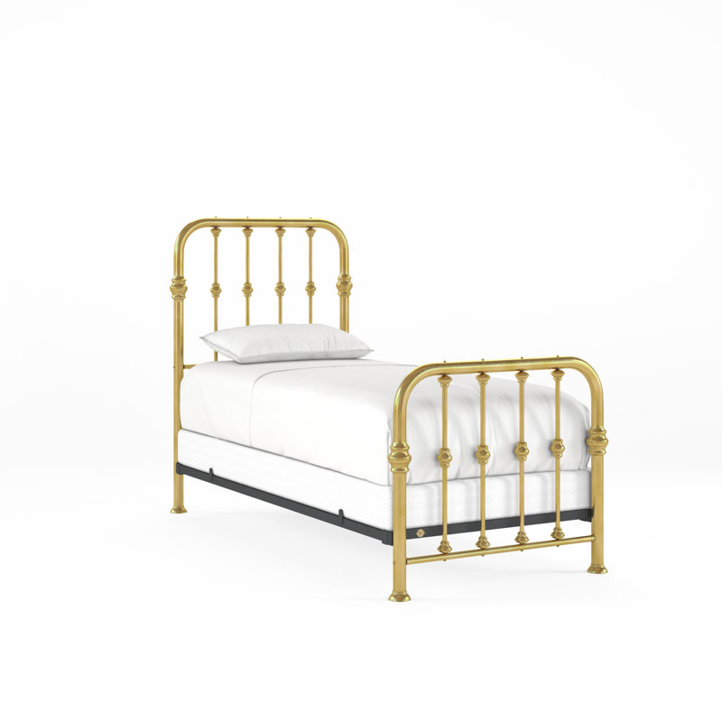 114 Turn of the Century Bed | Complete Standard, Twin, Natural Brass