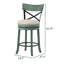 Tabouret de bar pivotant en bois massif de 19,5 po de largeur Hesser, ensemble de 2-1164077203-1164077196