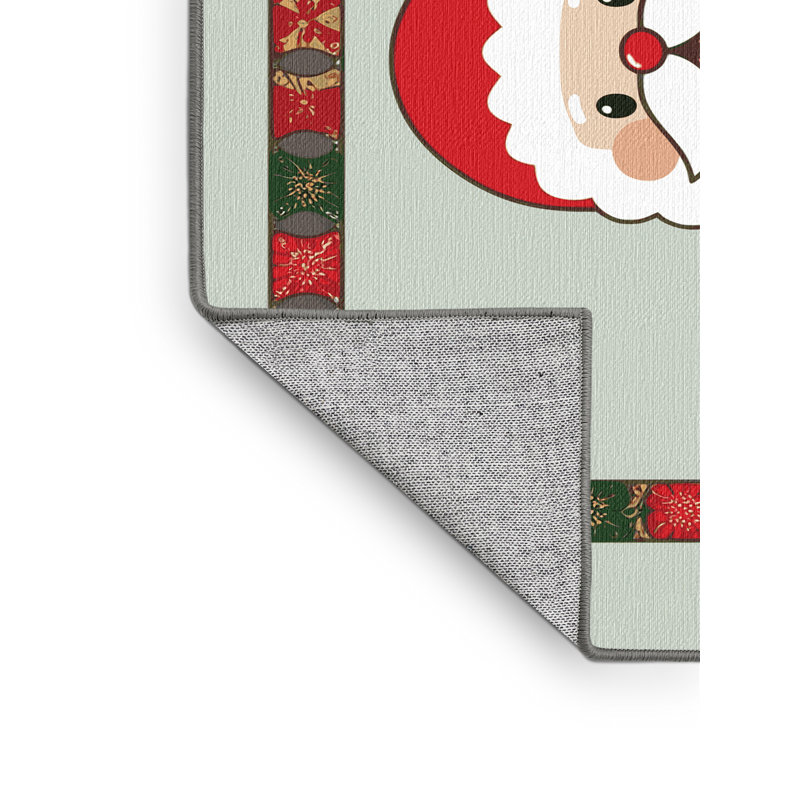 Tapis de vacances d'hiver de Noël lavable The Holiday Aisle®, Rectangulaire 2 pi x 3 pi