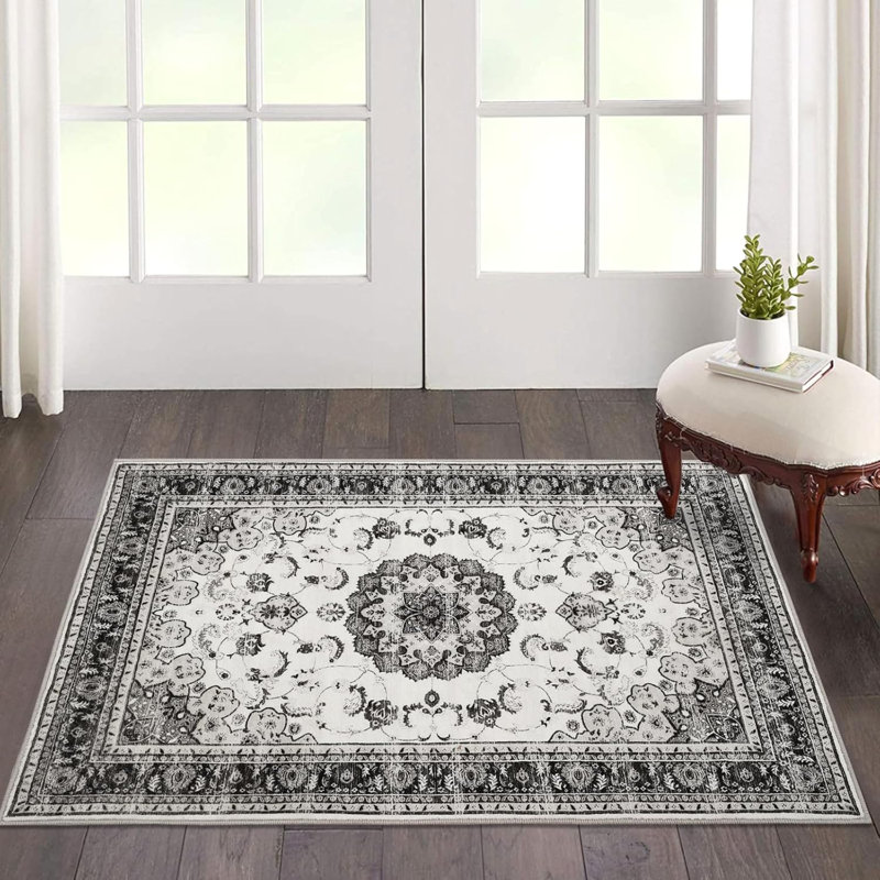 Tapis rétro 2 x 3 po Boho, Rectangulaire 2 pi x 3 pi