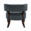 Fauteuil d'appoint en velours gris foncé