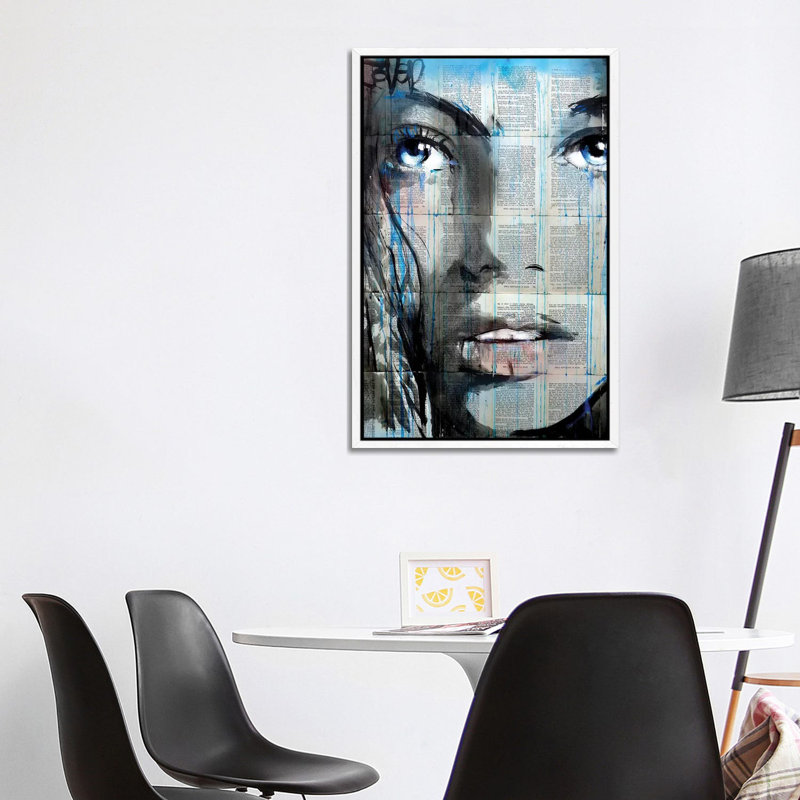 Blue Sway 1 Piece Painting on Canvas, 101.6cm H x 66.04cm W x 3.81cm D, White Floater Framed