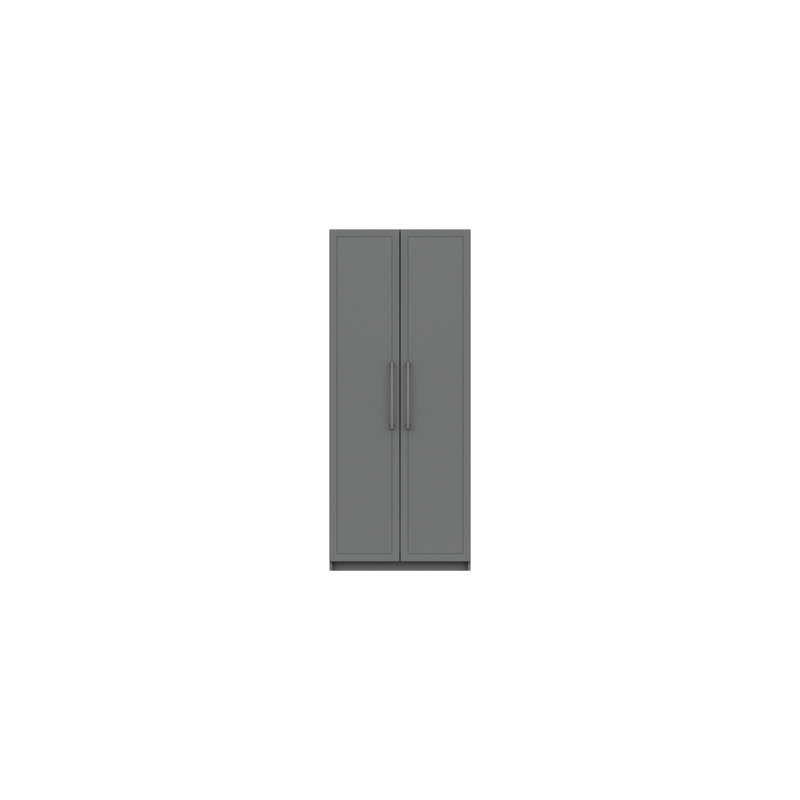 Allenna 2 Door Manufactured Wood Wardrobe, Dust Grey Gloss