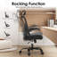 Chaise de bureau ergonomique avec appui-tête, support lombaire réglable et accoudoirs rabattables pour un bureau confortable et une utilisation confortable-1309799045-1309799046