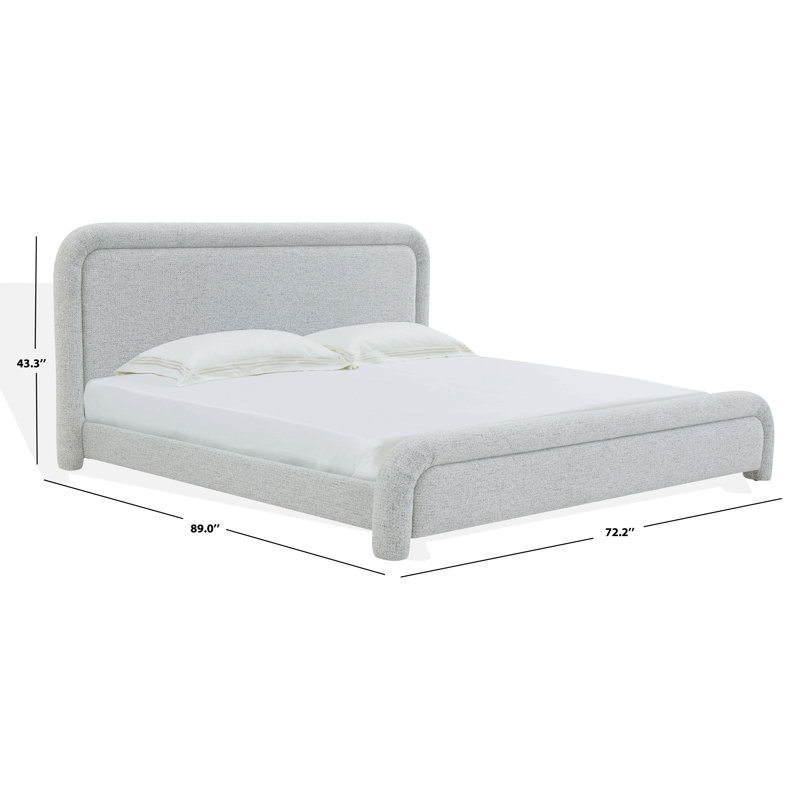 Adelle Chenille King Bed, Black/ White, Queen