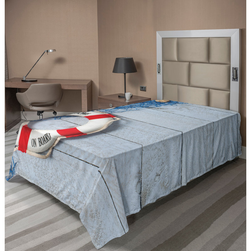Drap de pêche Ambesonne, Drap plat pour lit simple TG