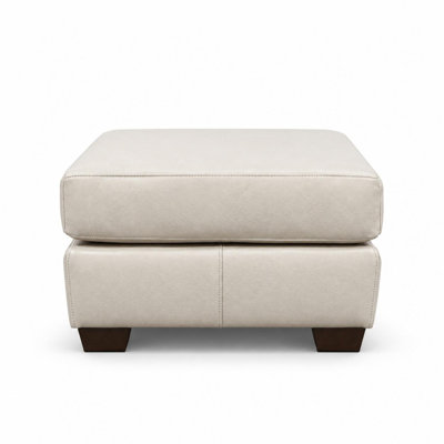 Repose-pieds 26 po 100% cuir Haven avec fabrication artisanale et confort moelleux