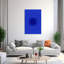 Impression d'art mural abstrait bleu foncé-129897399