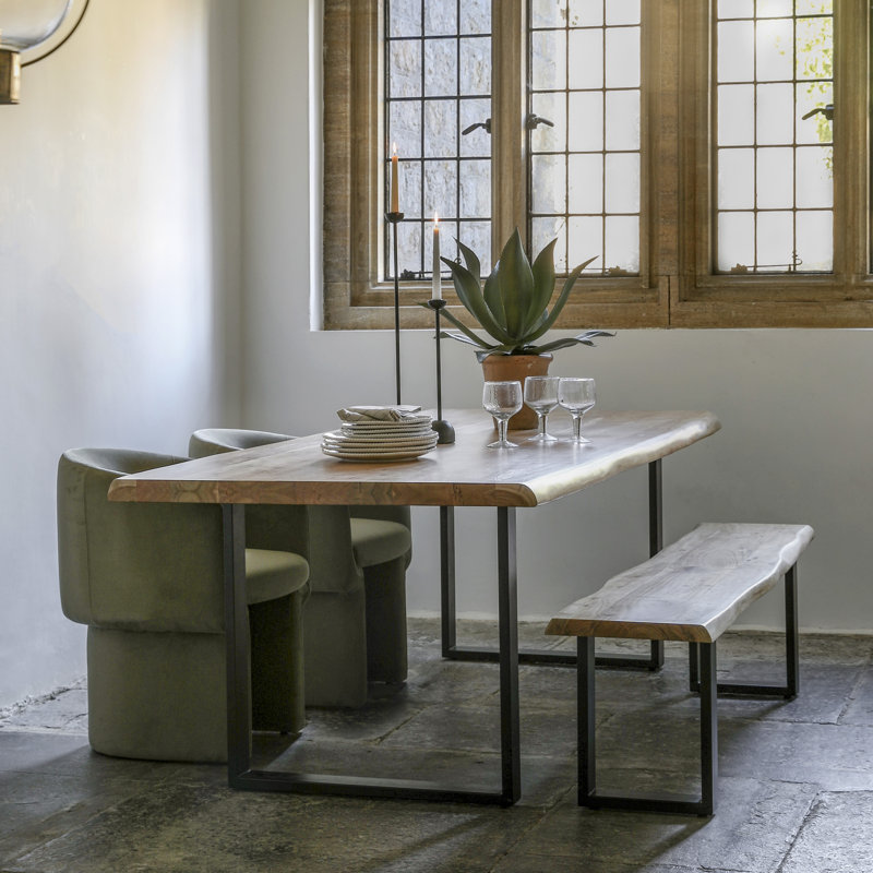 Amarr Rectangle 100cm W Dining Table, 77 cm H x 240 cm L x 100 cm W