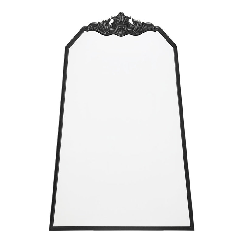 Gael Iron Arch Mirror, 90cm H x 60cm W, Black