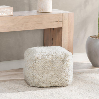 Pouf en mélange de laine Sinclair