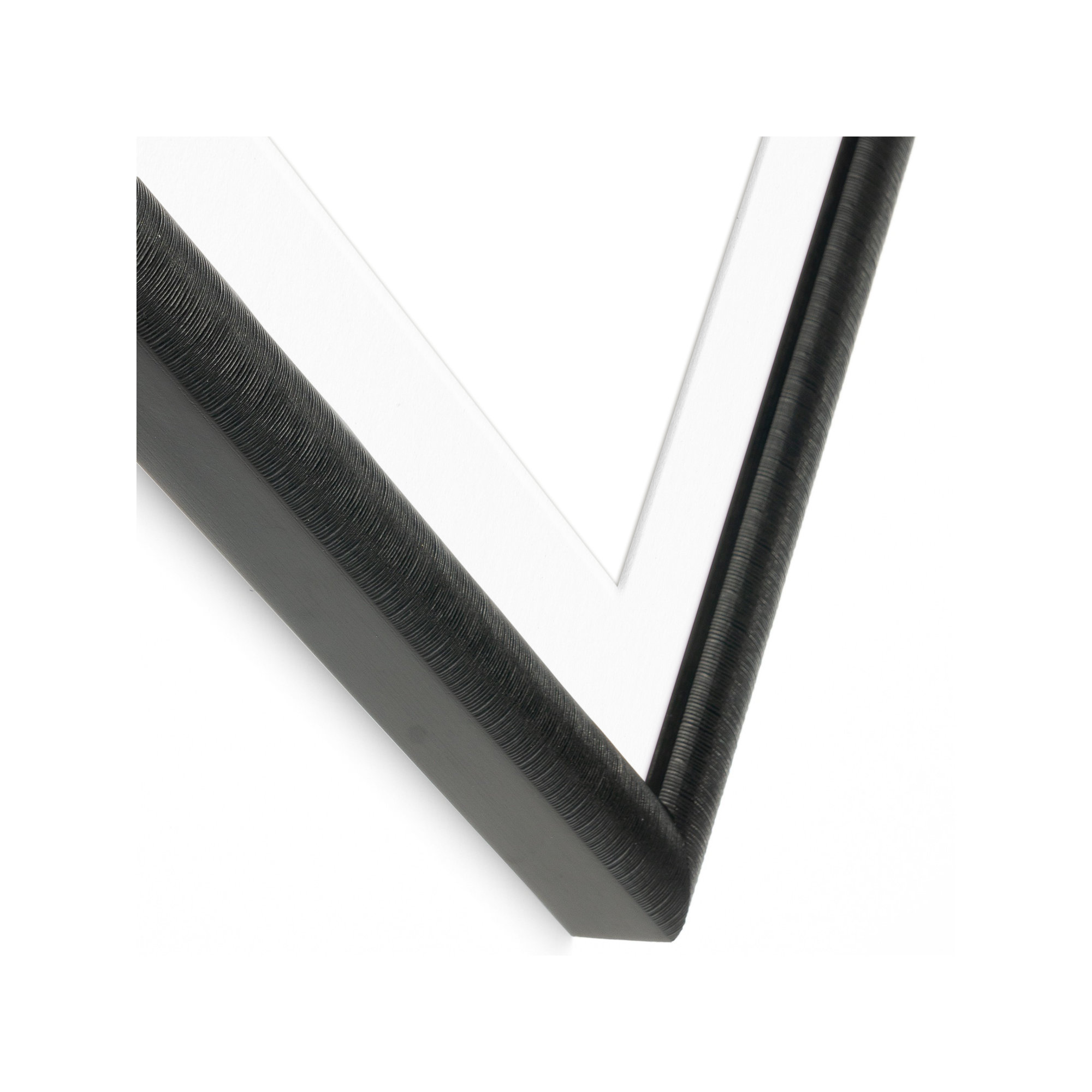 Chopra Wood Picture Frame with Mat, 18" x 24", Black