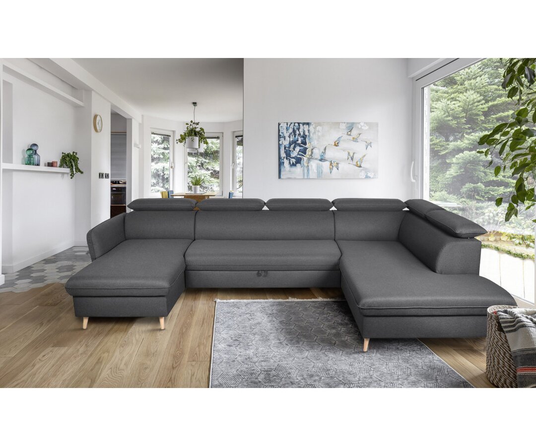 Ecksofa Mauldin mit Bettfunktion