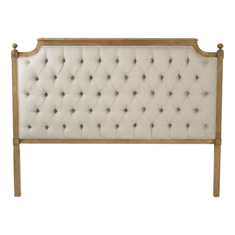 Louis Upholstered Headboard, Ivory, Queen