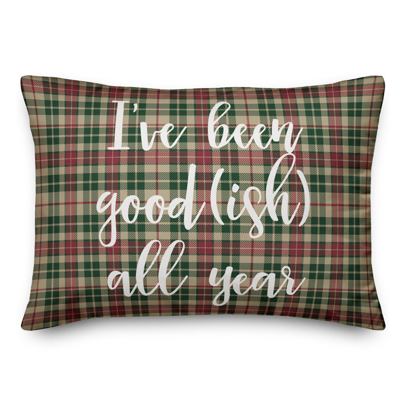 Plaid Throw Pillow