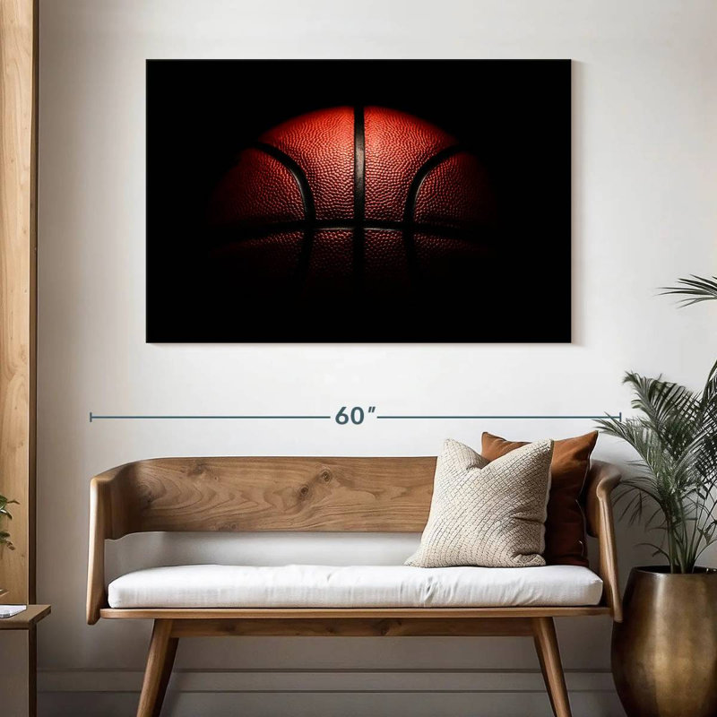 Ballon de basketball Sirci dans le noir, H 32 po x l 48 po