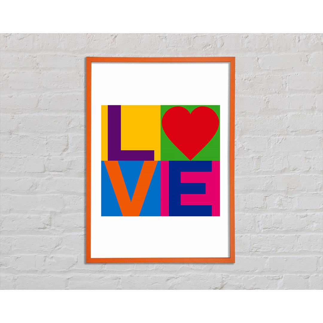 Gerahmter Kunstdruck Love Colours