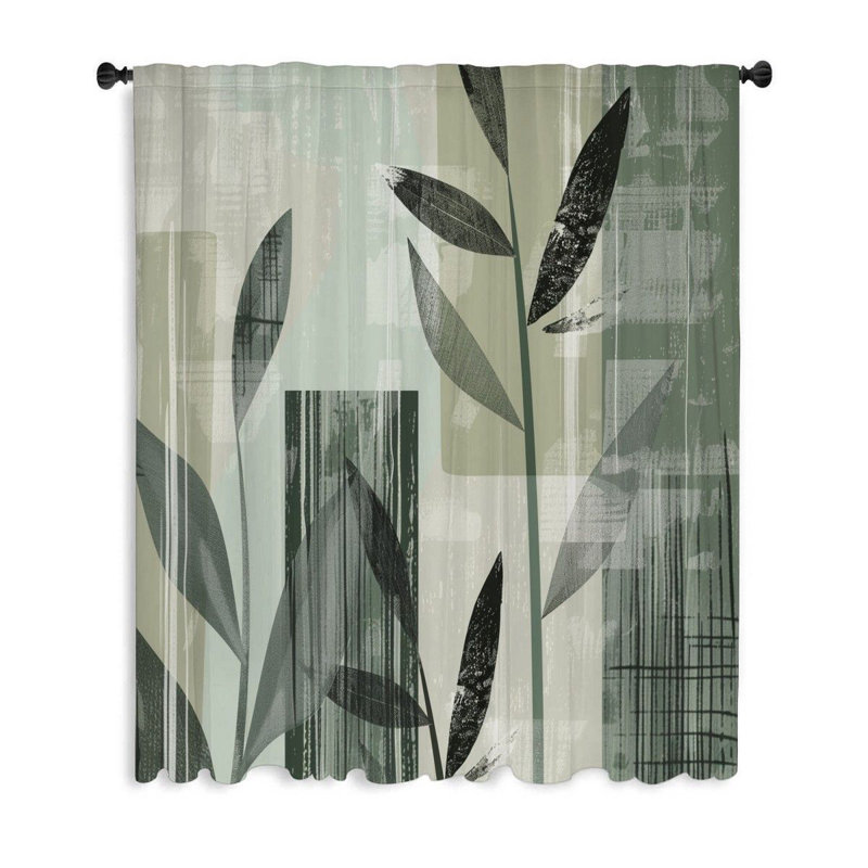 Rideau transparent en polyester Henretty, L 50 po x L 84 po