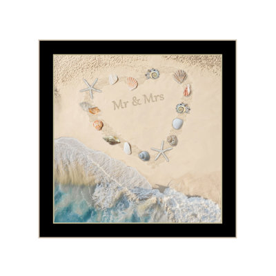 Mariage est une plage, art mural encadré pour le salon, décoration murale par Rosecliff Heights