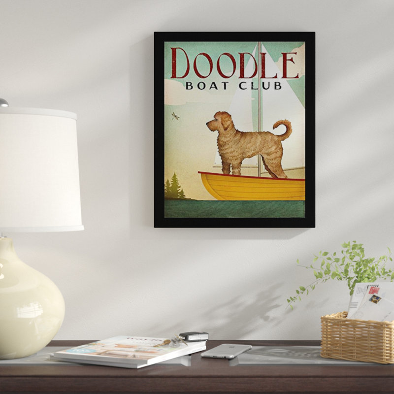 « doodle bateau club voilier », impression encadrée