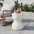 Waisted MGO Side Table with Natural Stone Texture-276701769