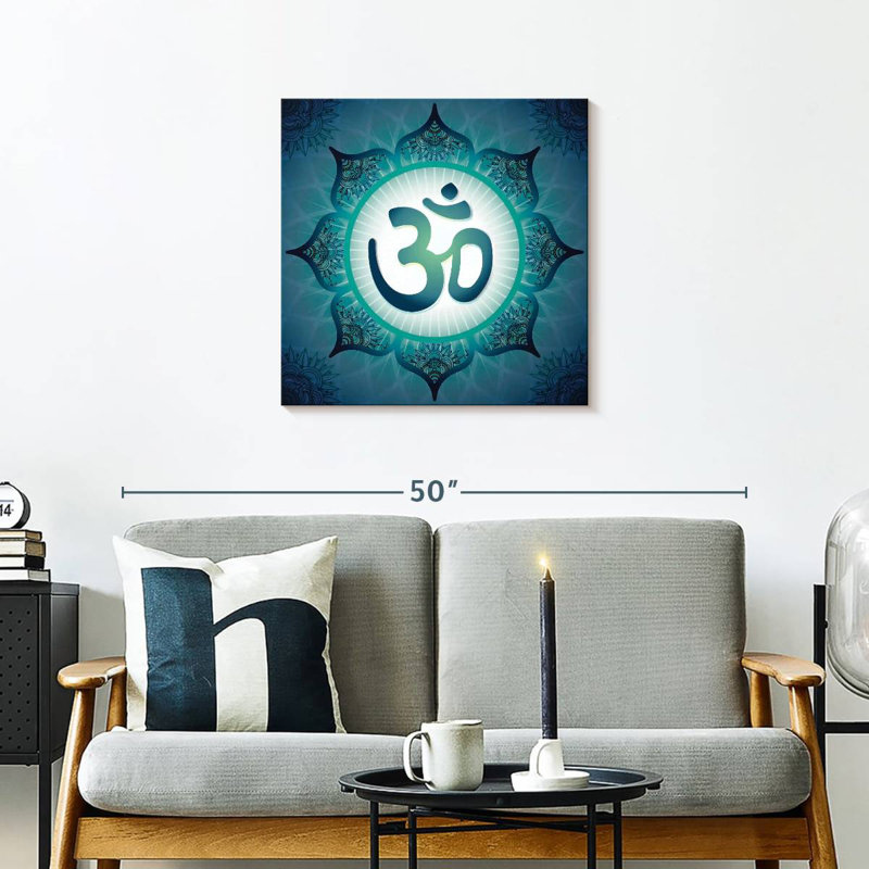 Symbole du javetta Lotus Mandala Om, H 24 po x l 24 po
