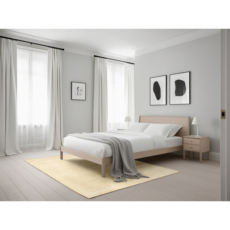 Tapis abstrait beige, Rectangle 5 pi x 7 pi