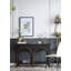 Console 47,2 x 15,7 x 31,9 po en bois noir avec accents dorés