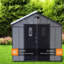 Spacious Storage Sheds, 8x6 Resin Steel Modern Backyard Organizer-137139395