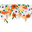 Adhésif mural pelez et collez - fleur abstraite orange-1395632722