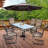 Safan Rectangular Glass Outdoor Dining Table Yes , 60 " W 38 " D