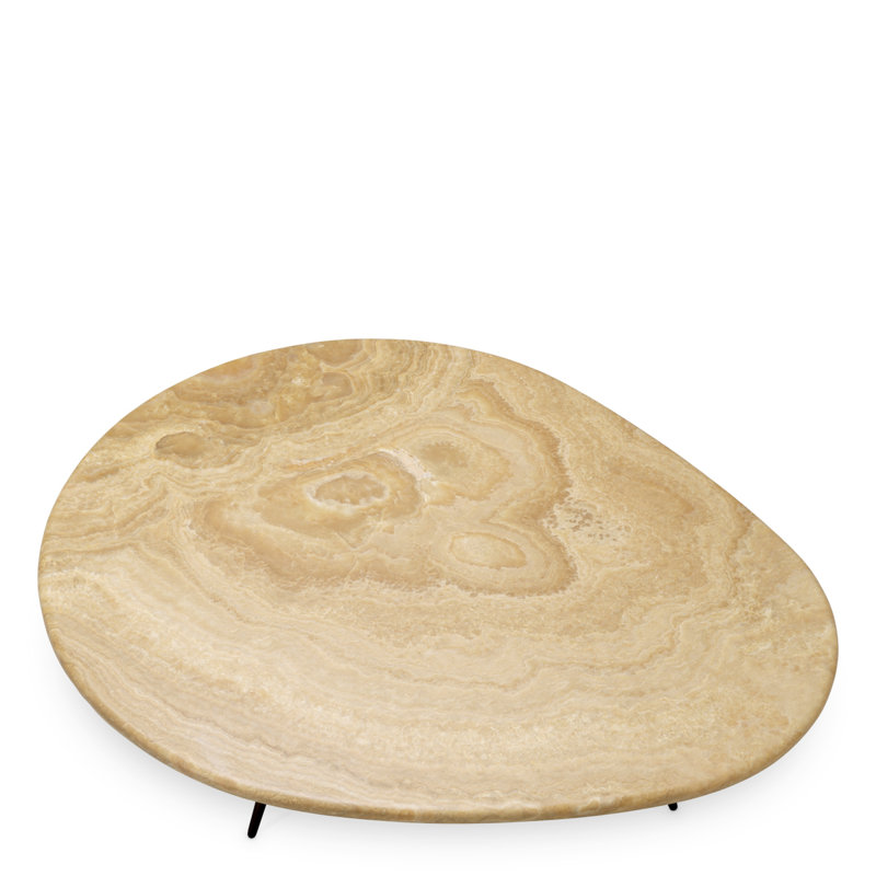 Portofino Marble Coffee Table, 10.83" H x 27.36" W x 32.68" D