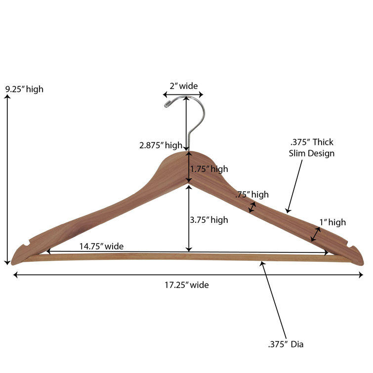 Zoey Cedar Non-Slip Standard Hanger