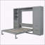 Grand lit escamotable mural avec placard-723709674