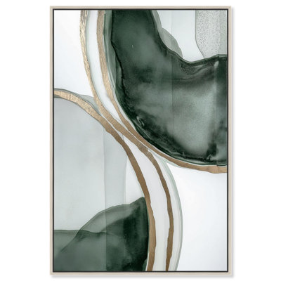 Ebb and Flow Canvas Green Abstract Art by Art Remedy