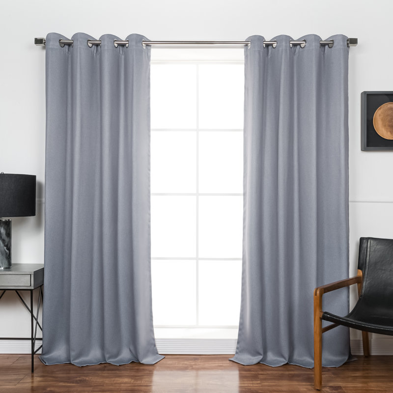 Paire de rideaux obscurcissant Jhoniel, L 52 po x L 84 po, Gris