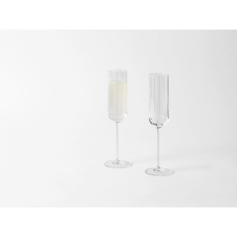 Fluted Collection Handmade Crystal Flute
