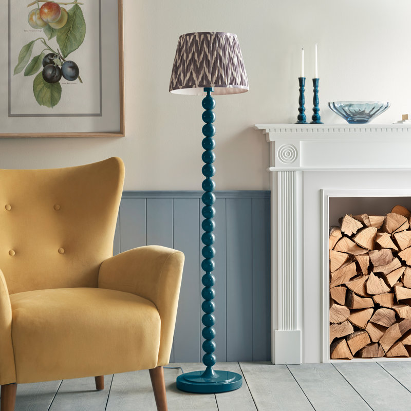 Higgledy 153.2cm Traditional Floor Lamp, Grey/White, Blue