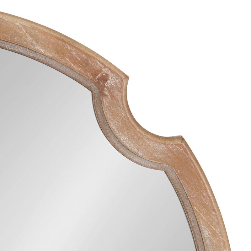 Miroir Illinois festonné 28 x 28, Naturel