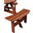 Picnic Table With 3 Built-In Benches, Picnic Table With Umbrella Hole, Camping Dining Table-1734091820