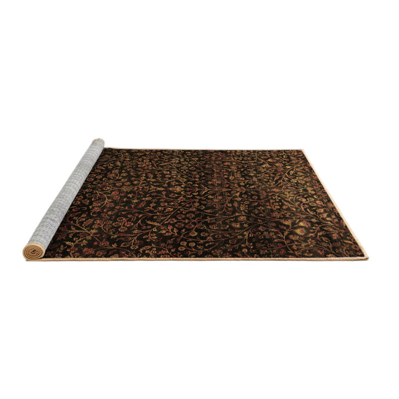 Tapis brun traditionnel Traditional 2521, Carré 8 pi