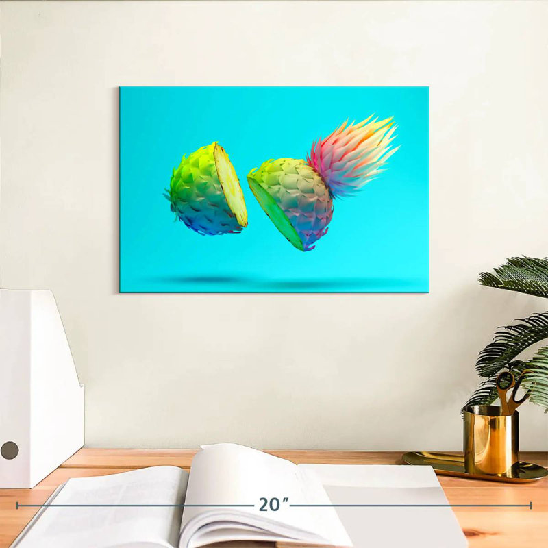 Yarlin Sliced Gradient Pineapple, 8" H x 12" W